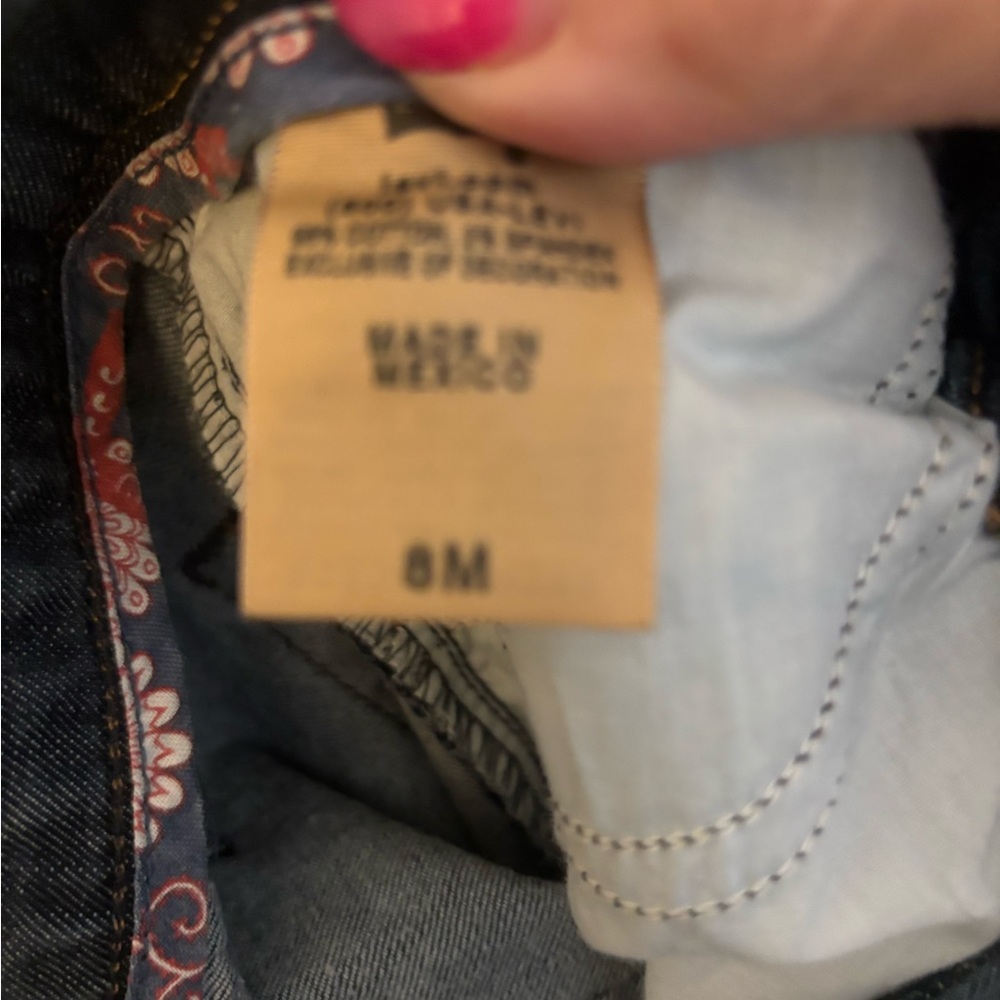 Levi's Deep Indigo Wide Leg Jeans 39 inches long - Picture 6 of 7